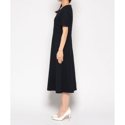 セットアップ対応商品】ウールジョーゼットクルーワンピース