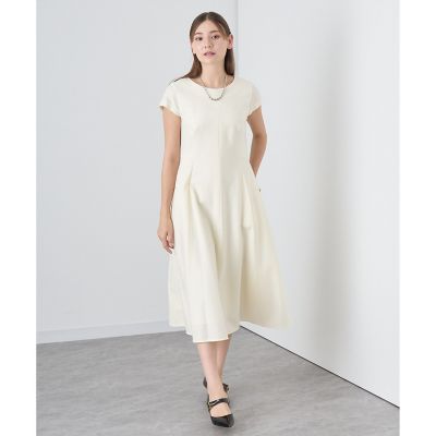 598】アナイ ウールツイルジャージフレアワンピース 濃紺 36 セットアップ対応商品】ウールジョーゼットシーム ANAYI ウールツイルジャージ フレアワンピース(セットアップ対応)