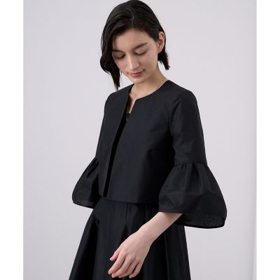 ★美品★ANAYI コットンシルクフレアタック袖ジャケット ANAYI（アナイ）の「コットンシルクフレアタック袖 ジャケット