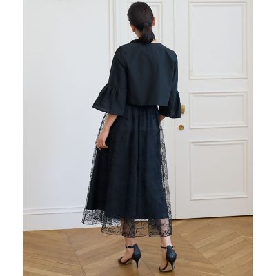 ★美品★ANAYI コットンシルクフレアタック袖ジャケット ANAYI（アナイ）の「コットンシルクフレアタック袖 ジャケット