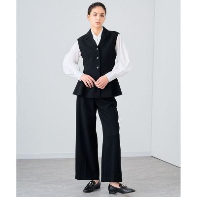 アナイ　ANAYI ワッフルツイードペプラムジレ グレー色　サイズ38 新品同様 アナイ ANAYI ワッフルツイードペプラムジレ グレー色 サイズ38