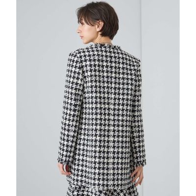 セットアップ対応商品】ハウンドトゥースロングジャケット | ANAYI  