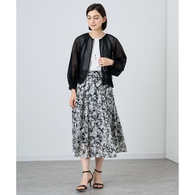 アナイ 23SS コットンボイルギャザーブルゾン シアー長袖　ノーカラー コットンボイルギャザーブルゾン | ANAYI/アナイ | 三越伊勢丹