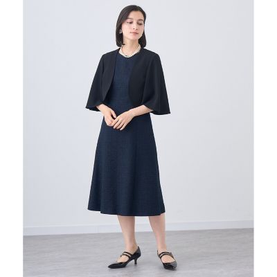バックサテンフレアスリーブボレロ