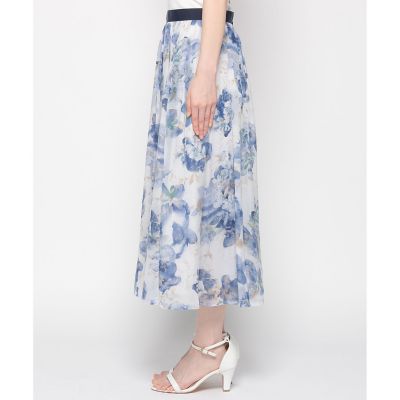 ANAYI一部店舗限定商品 ドローイングフラワーオーガンジー スカート ドローイングフラワーオーガンジー スカート | ANAYI/アナイ