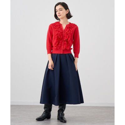 ANAYI メタリックフラワーフレアスカート ANAYI メタリックフラワーフレアスカート