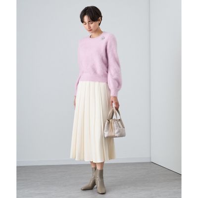 ＜ANAYI＞スエードライクプリーツ　スカート