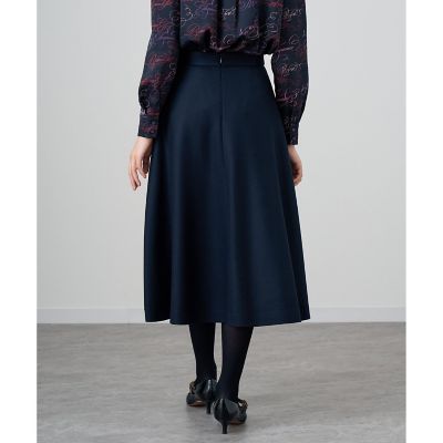ストレッチボタニーベルトバックル　スカート