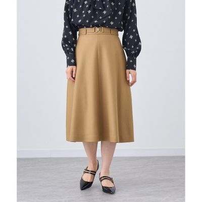 ストレッチボタニーベルトバックル　スカート