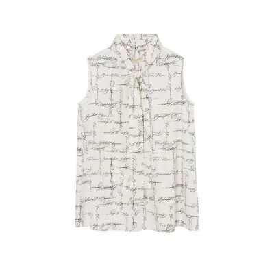 カリグラフィープリントノースリ ブラウス | ANAYI/アナイ