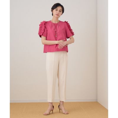 ✨極美品✨ANAYI アナイ トリアセ コットン 袖フリル ブラウス 半袖 楽天市場】【SALE／50%OFF】トリアセコットン袖フリル ブラウス