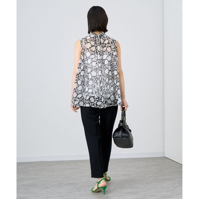 ラインフラワープリントギャザー ブラウス | ANAYI/アナイ | 三越  