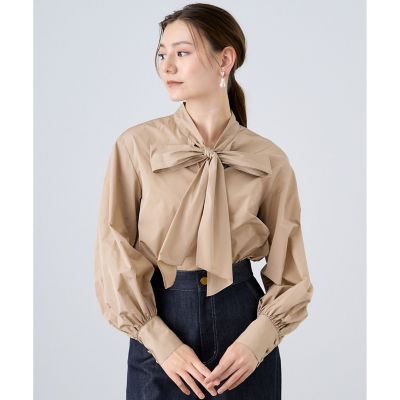 美品✨ANAYI　アナイ　タフタボウタイチュニック ブラウス　ブラック　リボン 美品✨ANAYI アナイ タフタボウタイチュニック ブラウス