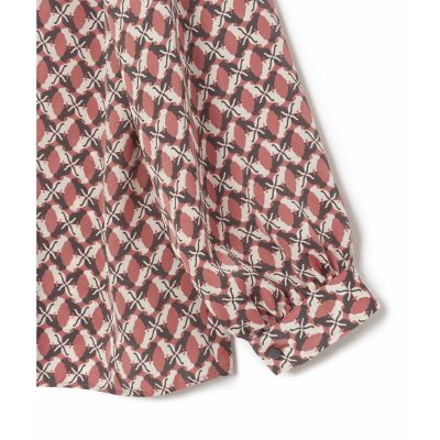 ANAYI アナイ キャットプリントパフスリーブ ブラウス　紐付き ねこ ANAYI アナイ キャットプリントパフスリーブ ブラウス 紐付き