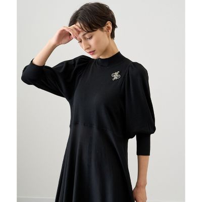 美品✨アナイ23年 ファインメリノフレアニットワンピース ベージュ 36 美品✨アナイ23年 ファインメリノフレアニットワンピース