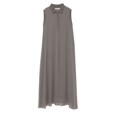 ＜ANAYI＞シフォンコンビスキッパー衿　ワンピース