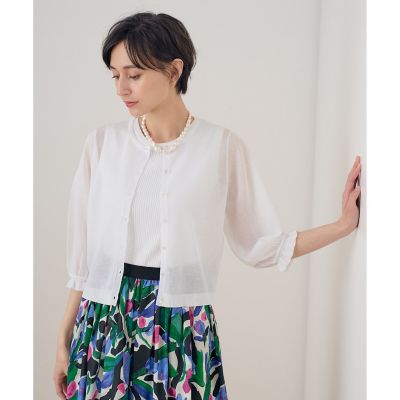 レーヨンラメクルーネック カーディガン | ANAYI/アナイ | 三越