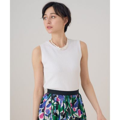 23SS ANAYI レーヨンラメノースリーブ プルオーバー レーヨンラメノースリーブ プルオーバー | ANAYI/アナイ | 三越