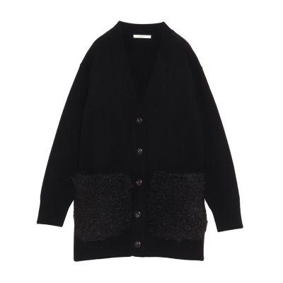 ANAYI 2023 カシミヤ混フェイクファーポケットカーディガン アナイ M jk3775-01_1.jpg