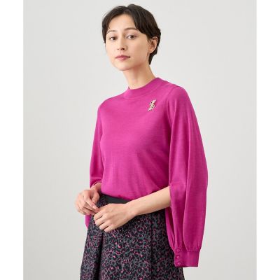 ANAYI アイレットレース ハーフスリーブ プルオーバー 38 ピンク ニット|トップス|商品一覧｜ANAYI OFFICIAL ONLINE STORE