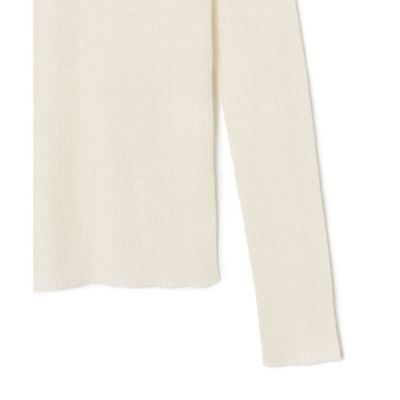 美品✨アナイ 22AW ウールシルクリブハイネックプルオーバー アイボリー 36 美品✨アナイ 22AW ウールシルクリブハイネックプルオーバー