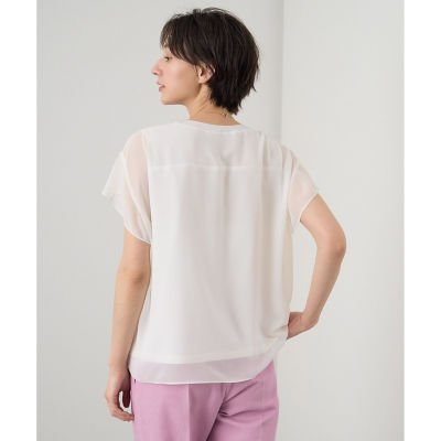 シフォンコンビフレンチスリーブ プルオーバー | ANAYI/アナイ | 三越 