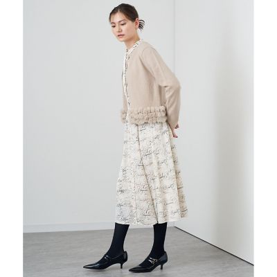 アナイ ANAYI ファートリム カーディガン 定価3.96万円　ホワイト アナイ ANAYI ファートリム カーディガン 定価3.96万円 ホワイト