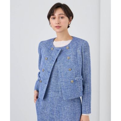 ANAYI（アナイ）の「メランジツイードノーカラー ジャケット