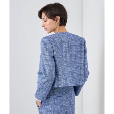 ANAYI（アナイ）の「メランジツイードノーカラー ジャケット