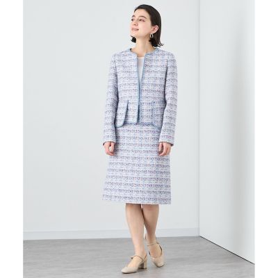 【セットアップ対応商品】ファンシーツイードペプラムジャケット