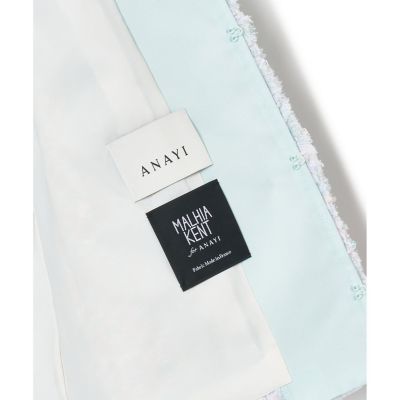 【セットアップ対応商品】パステルツイードベル袖　ジャケット
