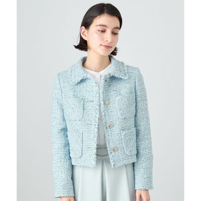 セットアップ対応商品】フラッフィーツイードステンカラー