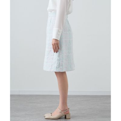 セットアップ対応商品】パステルツイードAライン スカート