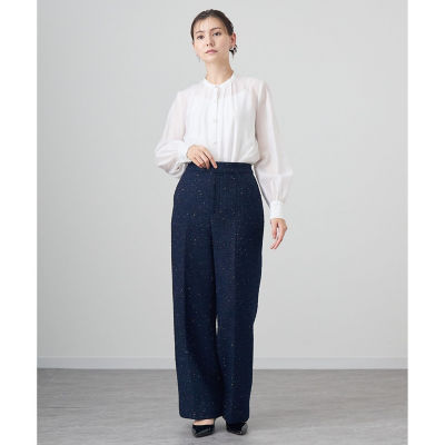 ANAYI パンツスーツ セール】 【セットアップ対応商品】ワッフルツイードワイド