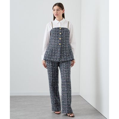 ANAYIアナイ 2024年 Tournier社 ミックスチェックツイードパンツ セットアップ対応商品】ミックスチェックツイードパンツ | ANAYI