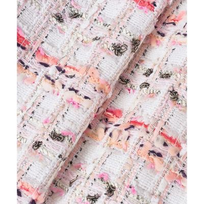 【セットアップ対応商品】コーラルピンクツイードキュロットパンツ