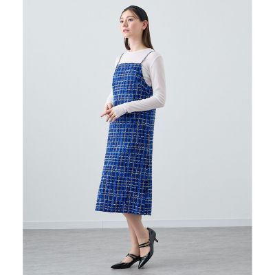 2024年 完売品 アナイ ブルーチェックツイード釦 ジャケット サイズS