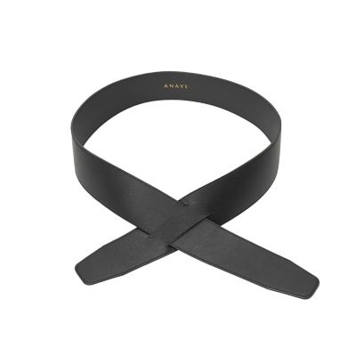 美品⭐︎ANAYI アナイ　ウエストマークデザインベルト　ブラック　38 ブランドファッション - 美品⭐︎ANAYI アナイ ウエストマーク
