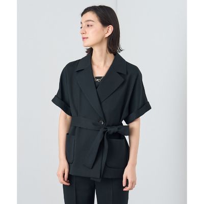 セットアップ対応商品】ストレッチツイルフレンチスリーブ