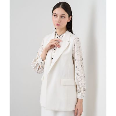 ANAYI アナイ バスケットツイードペプラムジレ 38 M ネイビー セットアップ対応商品】バスケットペプラム ジャケット | ANAYI