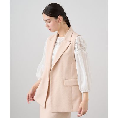 セットアップ対応商品】バスケットツイードペプラムジレ | ANAYI