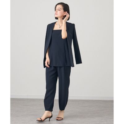 【セットアップ対応商品】ストレッチクロスボタンレス　ジャケット