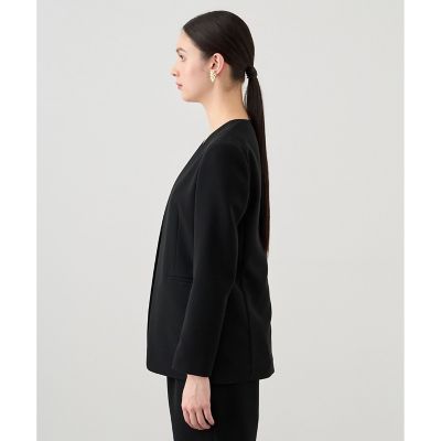 【セットアップ対応商品】ストレッチクロスボタンレス　ジャケット