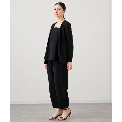【セットアップ対応商品】ストレッチクロスボタンレス　ジャケット