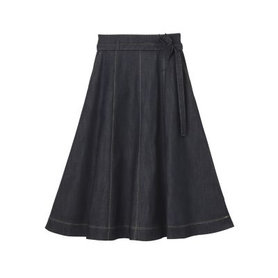 ANAYI/アナイ デニムライクコサージュ付きスカート
