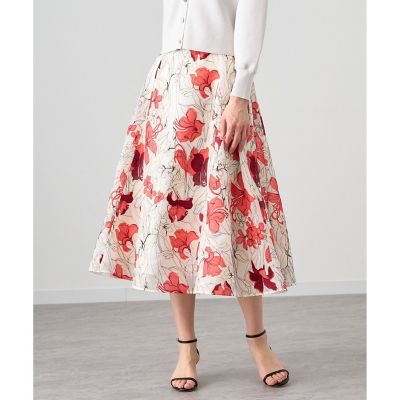【新品タグ付き】完売 25SS 現行品 ANAYI アナイ スカート 花柄 ANAYI（アナイ） スカート シルエットフラワージャガードタックス