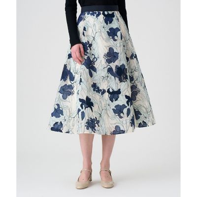 ANAYI（アナイ）♡オーガンジーフレアスカート セットアップ対応商品】フラワーオーガンジーフレア スカート | ANAYI