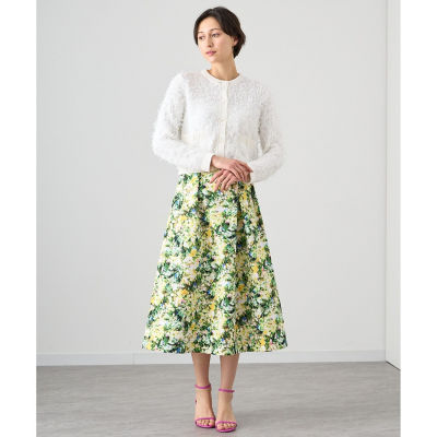カラー【653】現行品　新品　アナイ　デジタルボタニカルプリントタック スカート