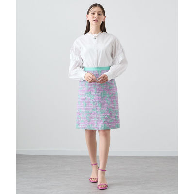 セットアップ対応商品】ツイードジャガードAライン スカート