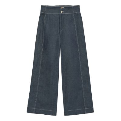 ストレッチデニムライクワイドパンツ